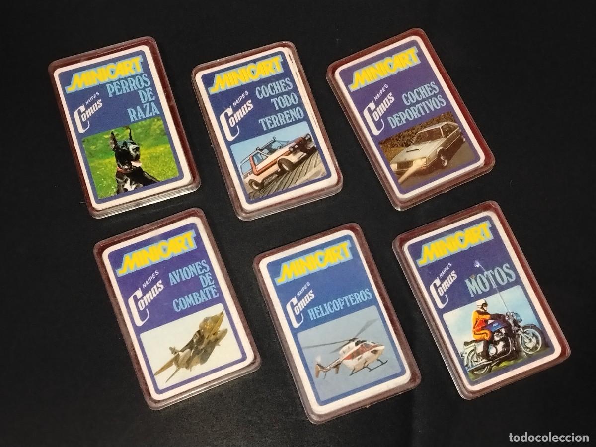 Barajas de cartas: COLECCI&Oacute;N DE BARAJAS DE CARTAS MINICAR COMAS (MOTO,HELICOPTERO,AVIONES,PERRO,COCHE Y TODO TERRENO)