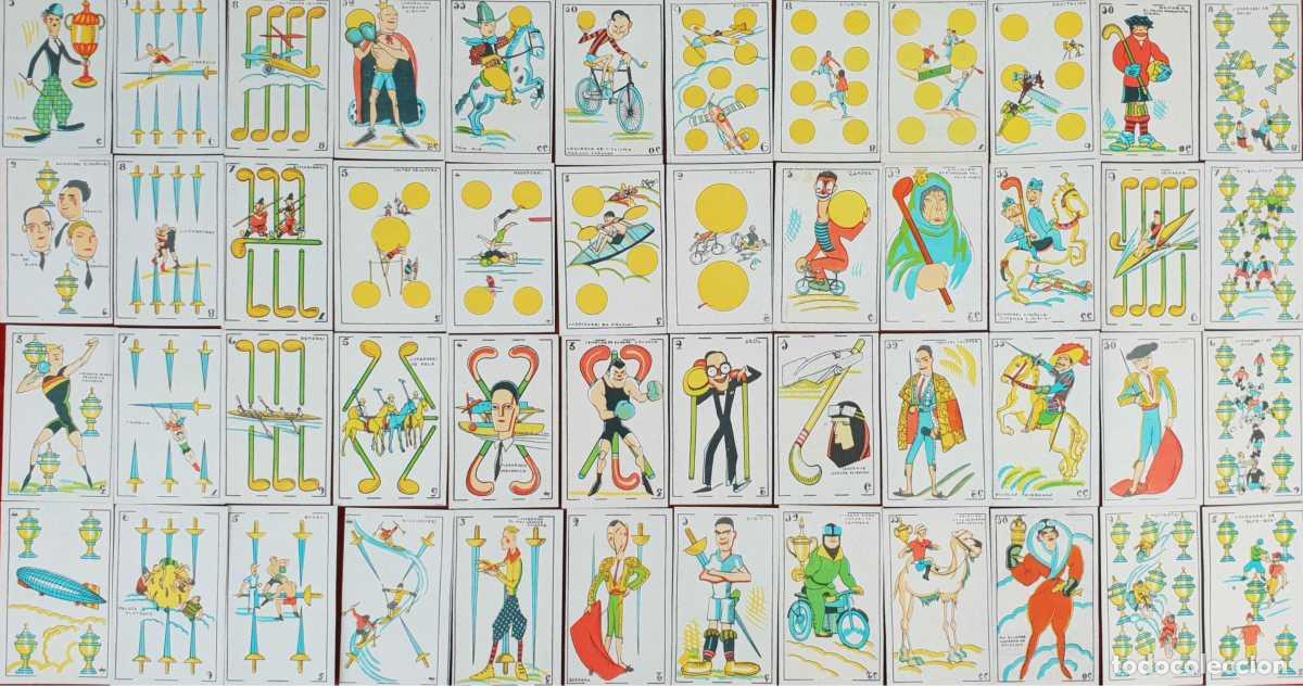 Barajas de cartas: JUEGO DE 48 CARTAS. DEPORTES. REVERSO DE CINE MANUAL, GATO FELIX. CIRCA 1930.