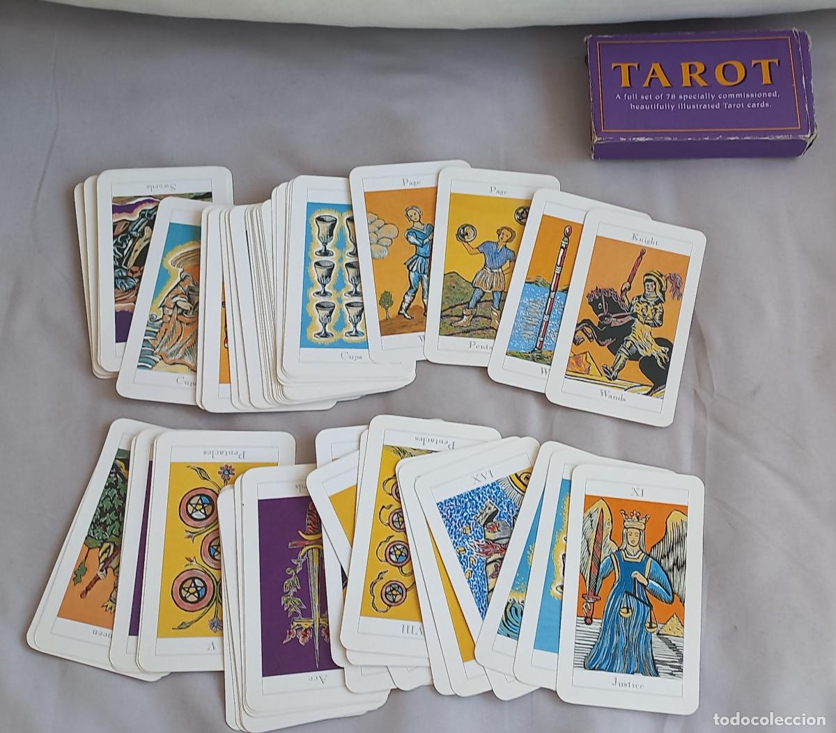 Barajas de cartas: Baraja de cartas de Tarot. Completa, 78 cartas. 12 x 7 cm.