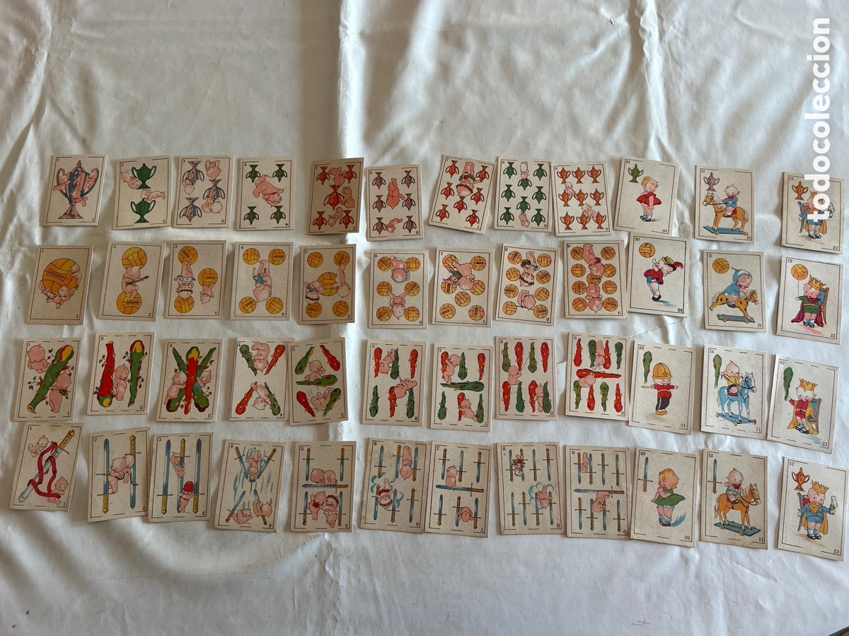 Barajas de cartas: Baraja cartas Infantiles.Queviures i despulles de Joan Barallat