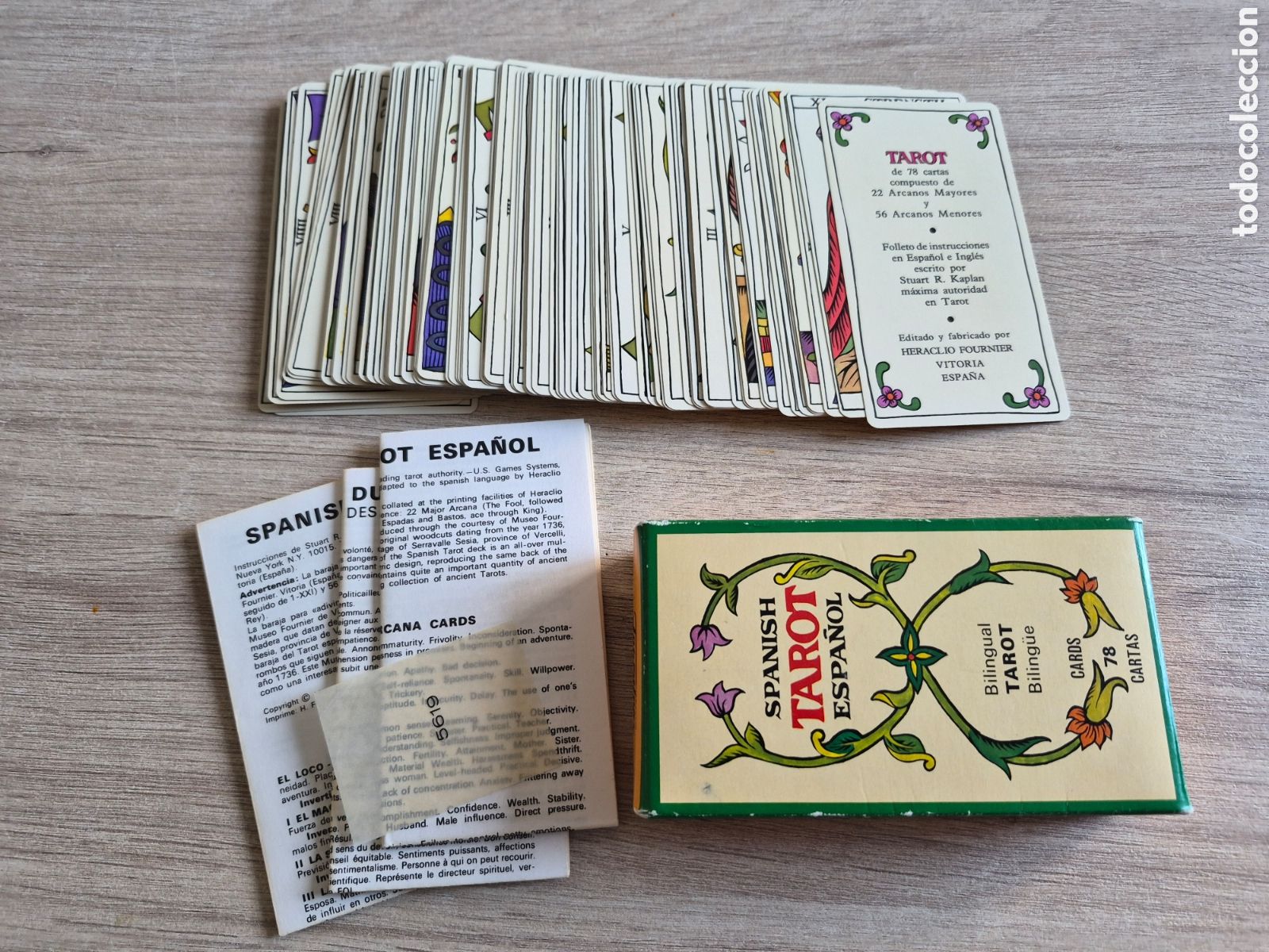 Barajas de cartas: Baraja Cartas TAROT ESPA&Ntilde;OL Heraclio Fournier - A&ntilde;o 1978 - Completo - Excelente .