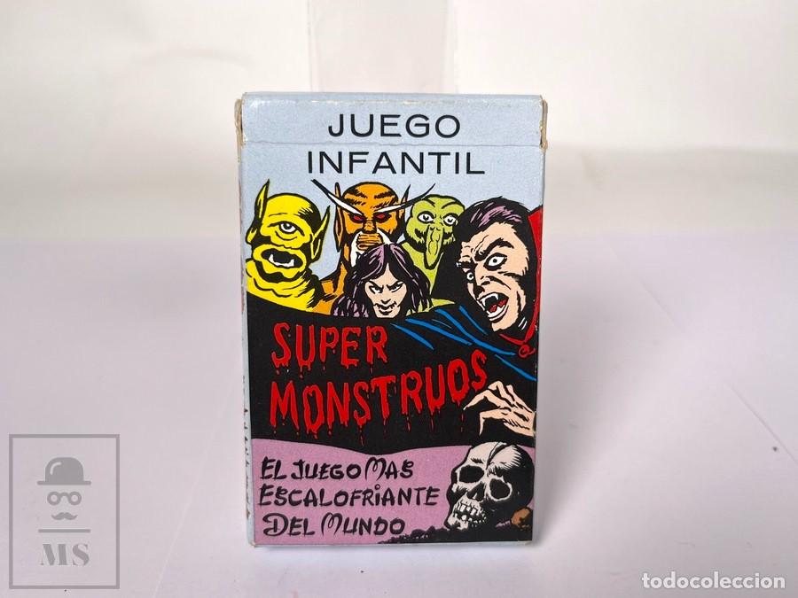 Barajas de cartas: Baraja de Cartas - Super Monstruos / Horror a Go-Go - Naipes Milano - Completa - A&ntilde;os 80
