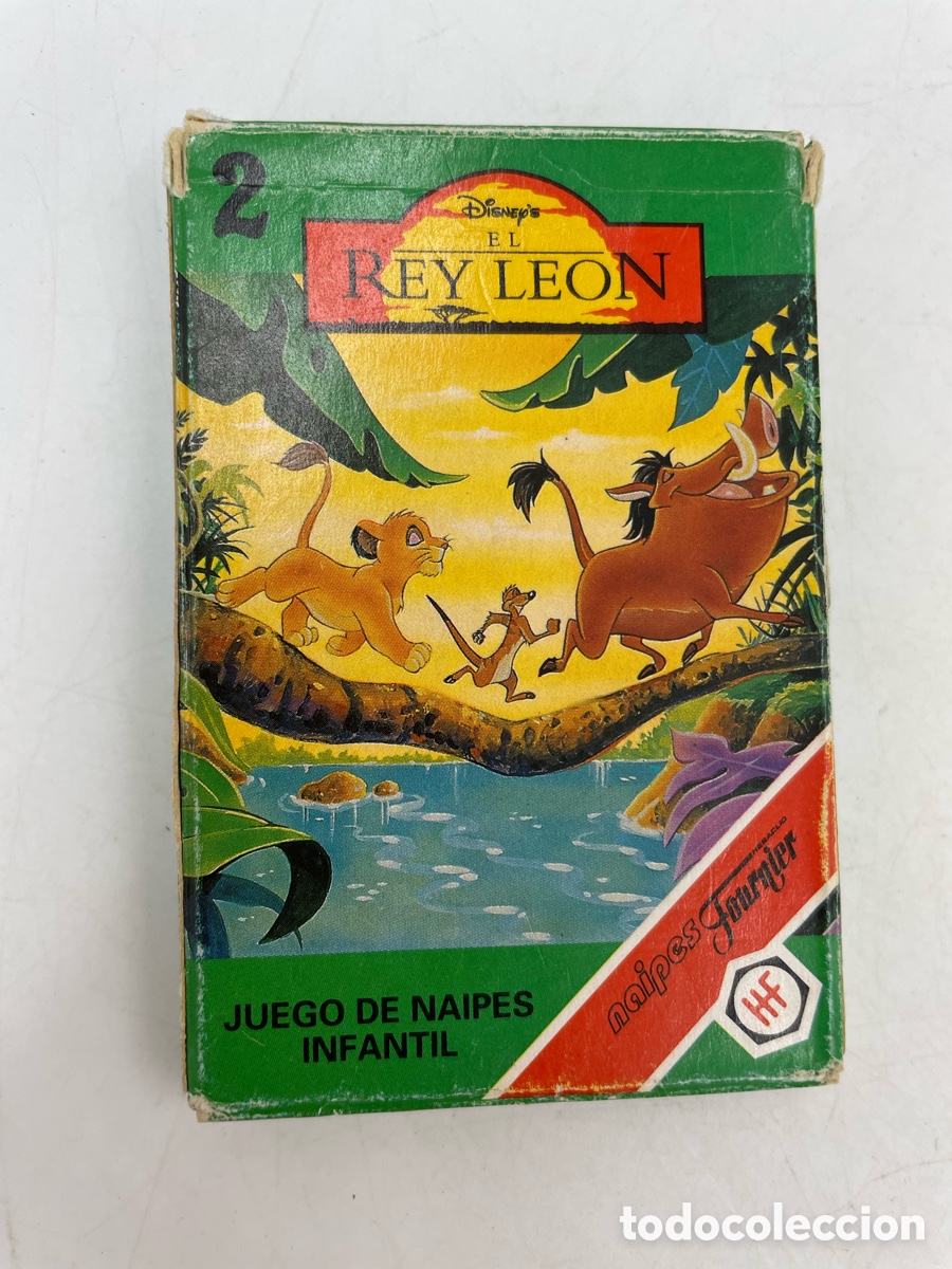 Barajas de cartas: Antigua baraja juego de Naipes infantil. Heraclio Fournier. El Rey Le&oacute;n 2. Walt Disney. 1994.