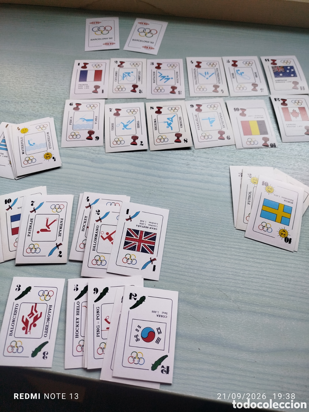 Barajas de cartas: Baraja cromos ol&iacute;mpica telekitos 1986