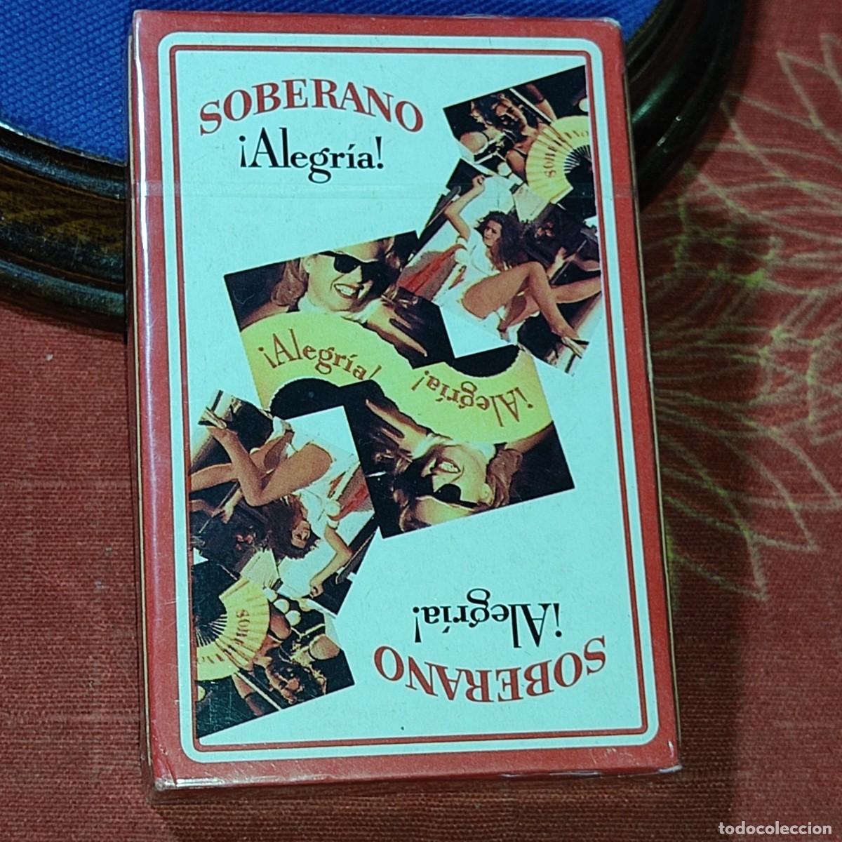Barajas de cartas: Baraja espa&ntilde;ola Fournier & Publicidad Soberano - Alegria.Precintada