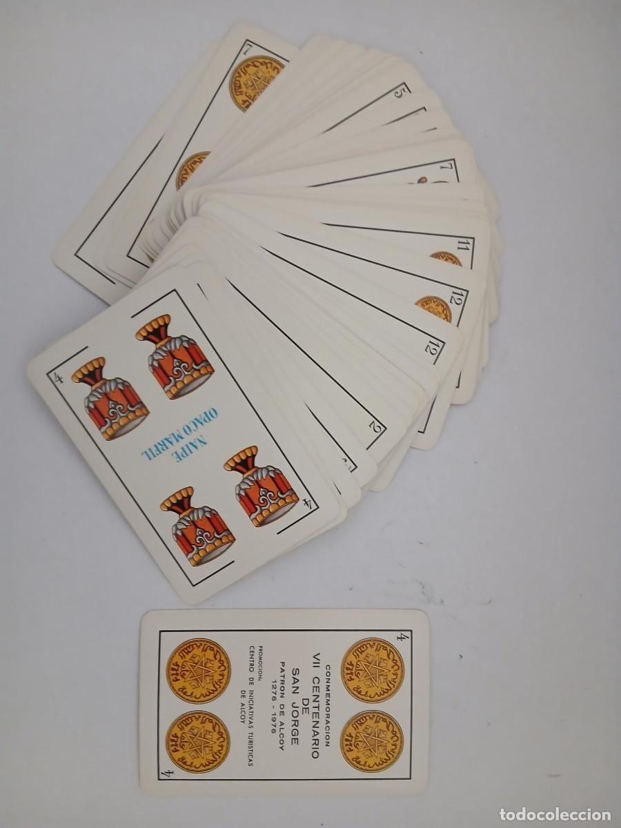Barajas de cartas: (4)BARAJA ESPA&Ntilde;OLA VII CENTENARIO DE SAN JORGE PATRON DE ALCOYNUEVA
