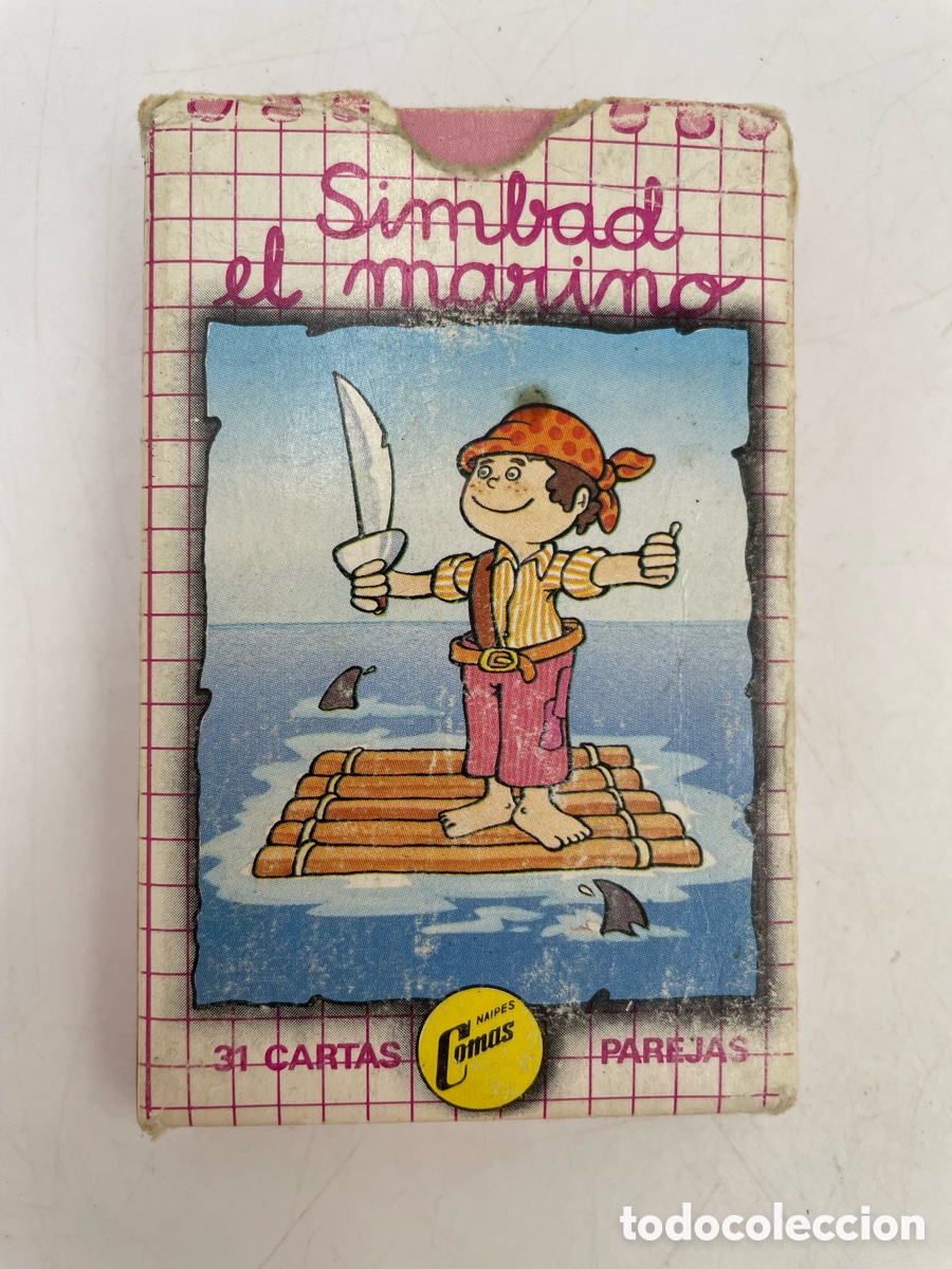 Barajas de cartas: Baraja infantil Simbad el marino, Naipes comas. A&ntilde;os 80