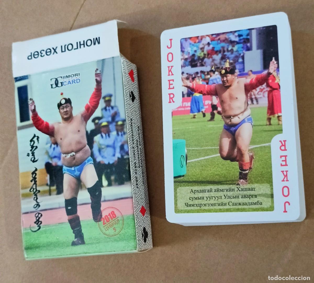 Barajas de cartas: Curiosa Baraja poker Luchadores lucha libre mongola ( Bokh ) 2018