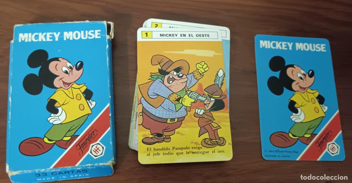 Barajas de cartas: BARAJA COMPLETA MICKEY MOUSE H. FOURNIER A&Ntilde;O 1984 CON REGLAMENTO