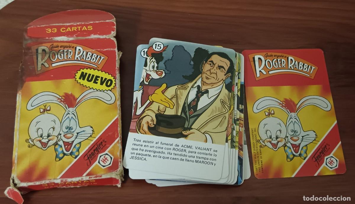 Barajas de cartas: BARAJA COMPLETA ROGER RABBIT H. FOURNIER A&Ntilde;O 1988 CON REGLAMENTO