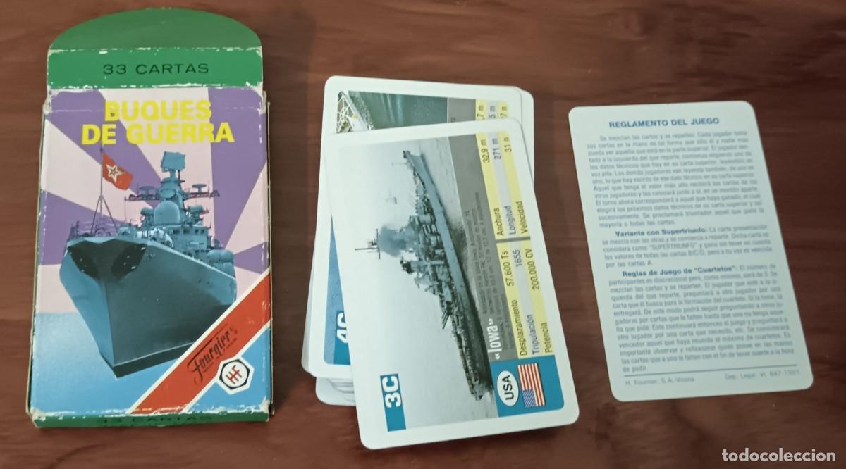 Barajas de cartas: BARAJA COMPLETA BUQUES DE GUERRA H. FOURNIER A&Ntilde;O 1991 CON REGLAMENTO