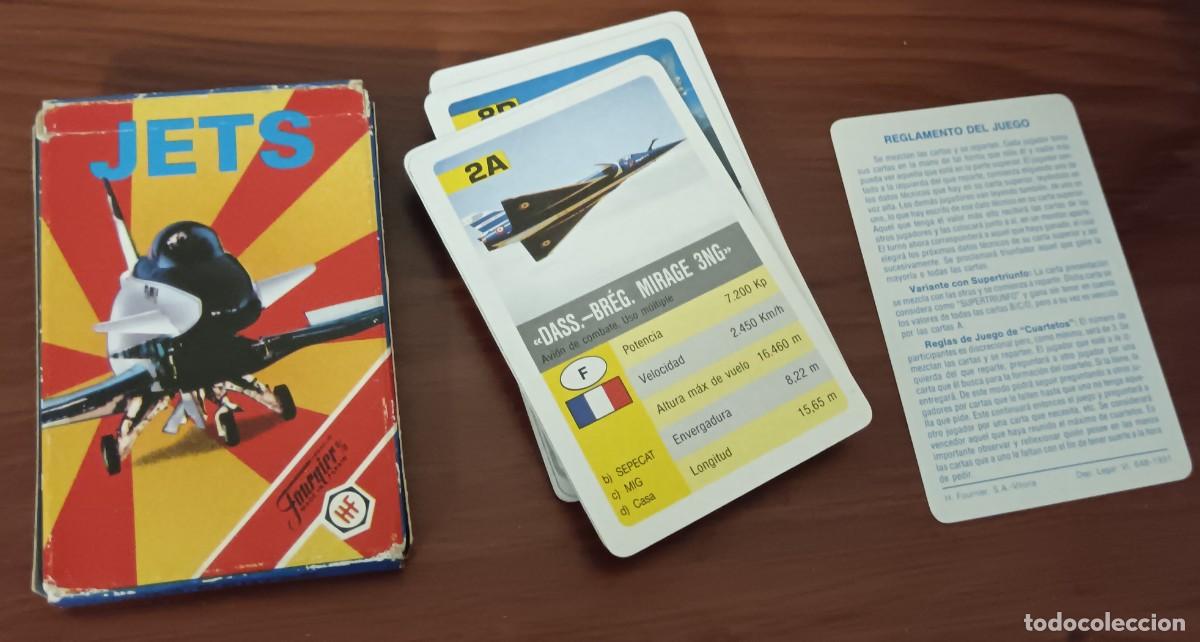 Barajas de cartas: BARAJA COMPLETA JETS H. FOURNIER A&Ntilde;O 1991 CON REGLAMENTO