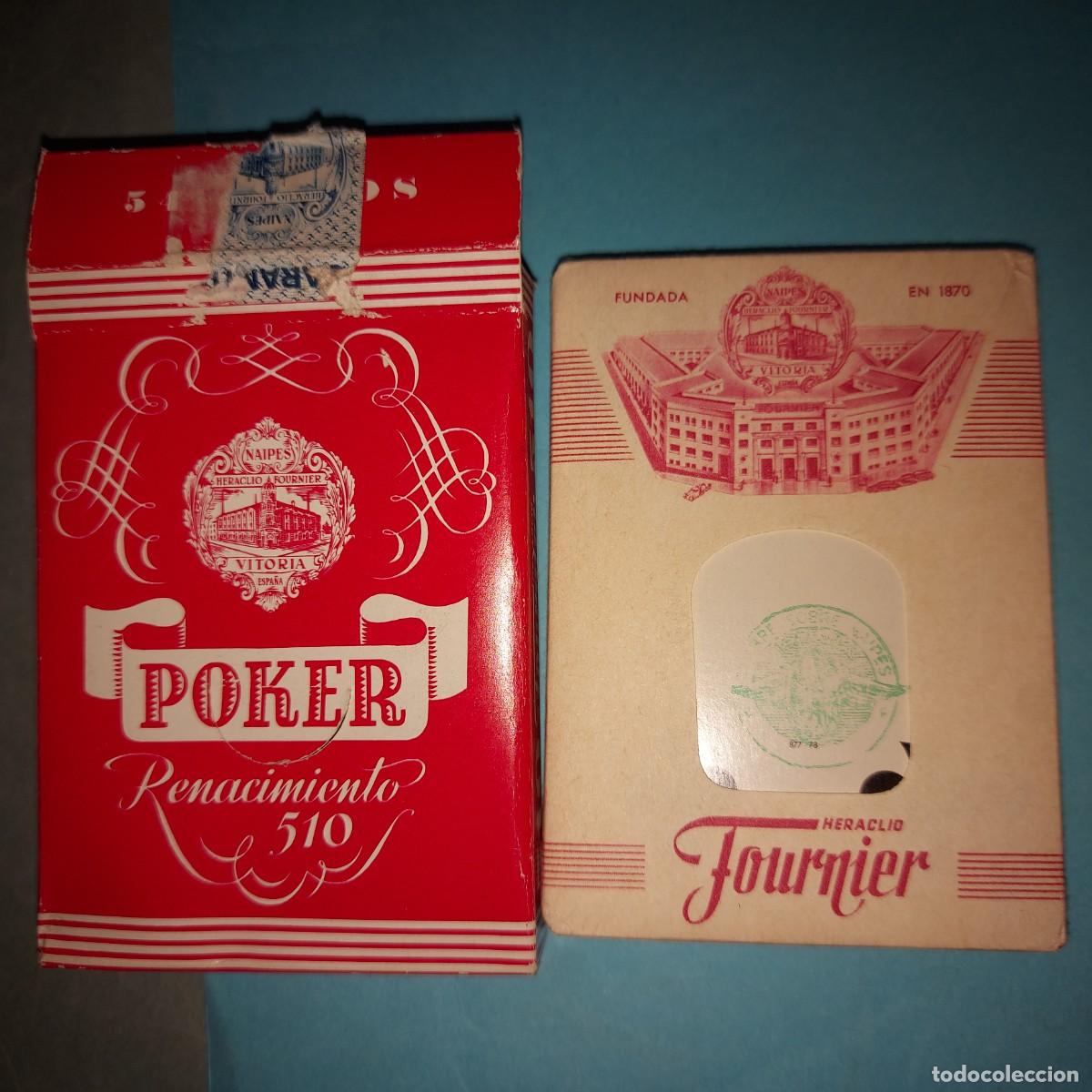 Barajas de cartas: BARAJA POKER RENACIMIENTO 510, DE FOURNIER , A&Ntilde;OS 60