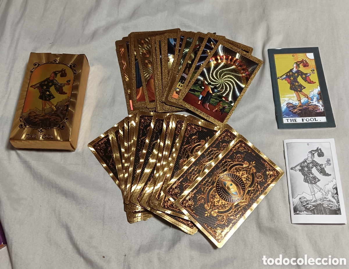 Barajas de cartas: Baraja Cartas Tarot Dorado Fool