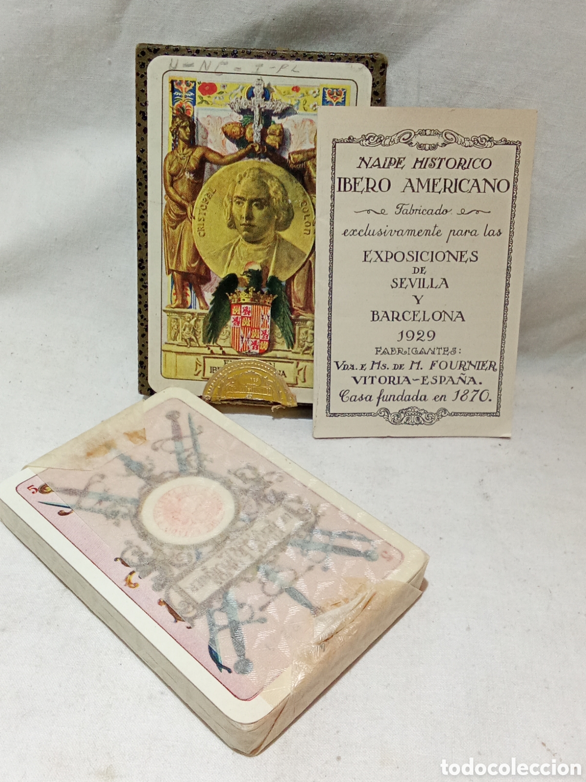 Barajas de cartas: NAIPE HIST&Oacute;RICO IBERO-AMERICANO DE FOURNIER, 1929 SIN ABRIR