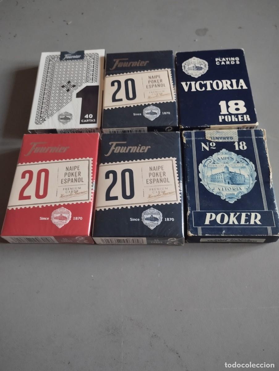Barajas de cartas: Lote 6 barajas fournier algunas precintadas. Leer