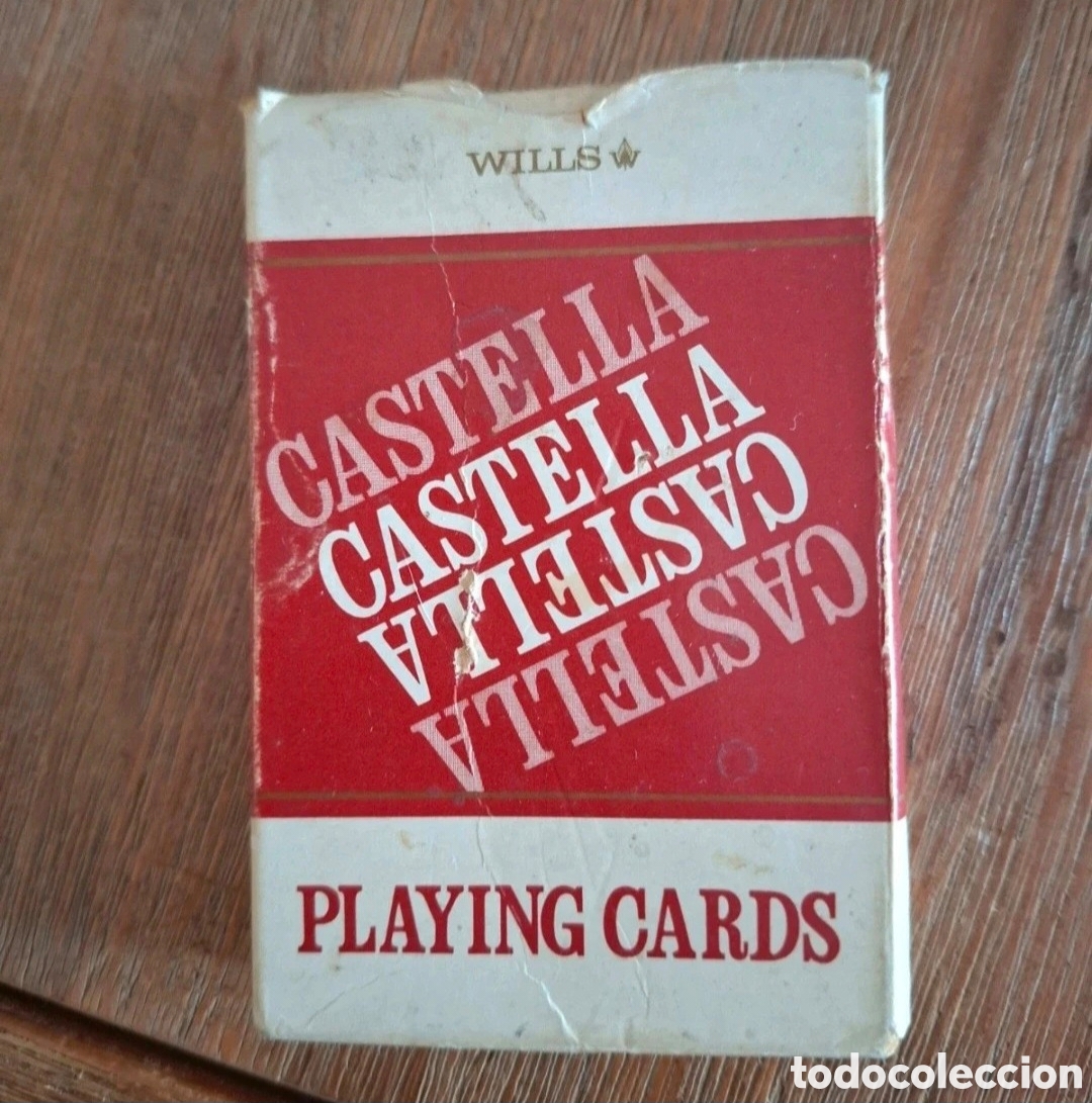 Barajas de cartas: Baraja poker inglesa incompleta Wills Castella Cigars Waddi gton,s a&ntilde;os 70 falta as de trrbol y un c