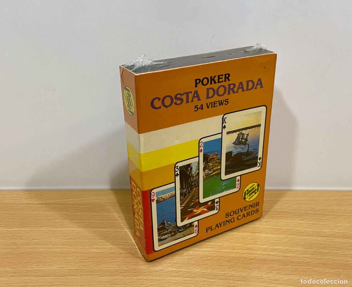 Barajas de cartas: BARAJA PRECINTADA DE P&Oacute;KER / SOUVENIR PLAYING CARDS - LA COSTA DORADA. NAIPES COMAS