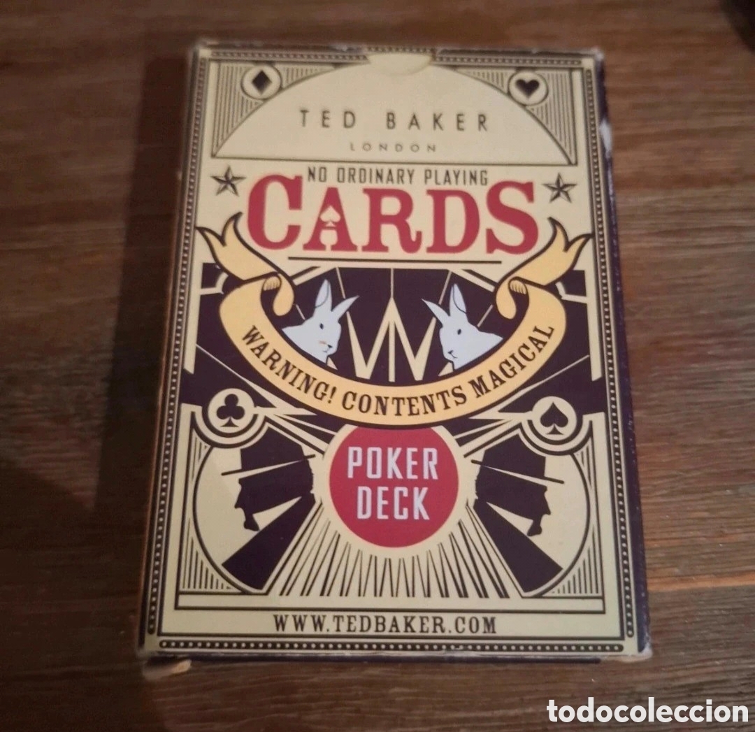 Barajas de cartas: Baraja poker Ted Baker London. Carta Mundi/nueva sin usar con trucos de magia