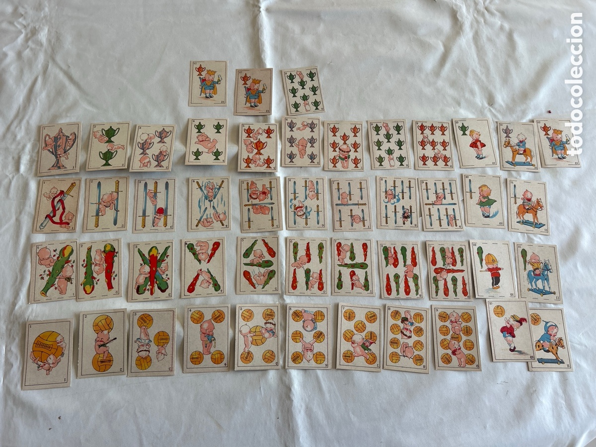 Barajas de cartas: Antigua Baraja Infantil Queviures i despulles Joan BarallatNo completa