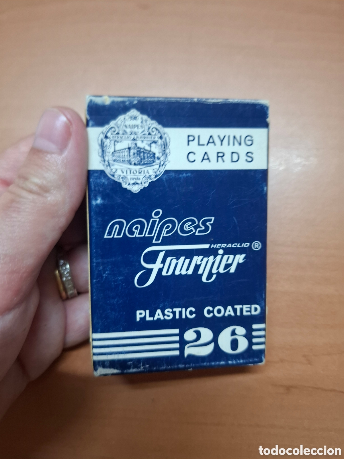 Barajas de cartas: Antigua baraja de poker Fournier numero 26 dorso azul co.pleta 54 cartas