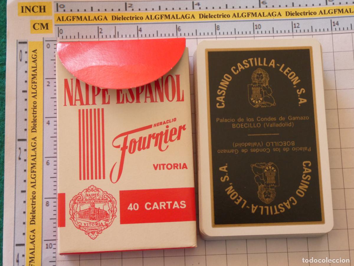 Barajas de cartas: BARAJA CARTAS ESPA&Ntilde;OLA. FOURNIER CASINO CASTILLA LE&Oacute;N BOECILLO VALLADOLID. 90GR