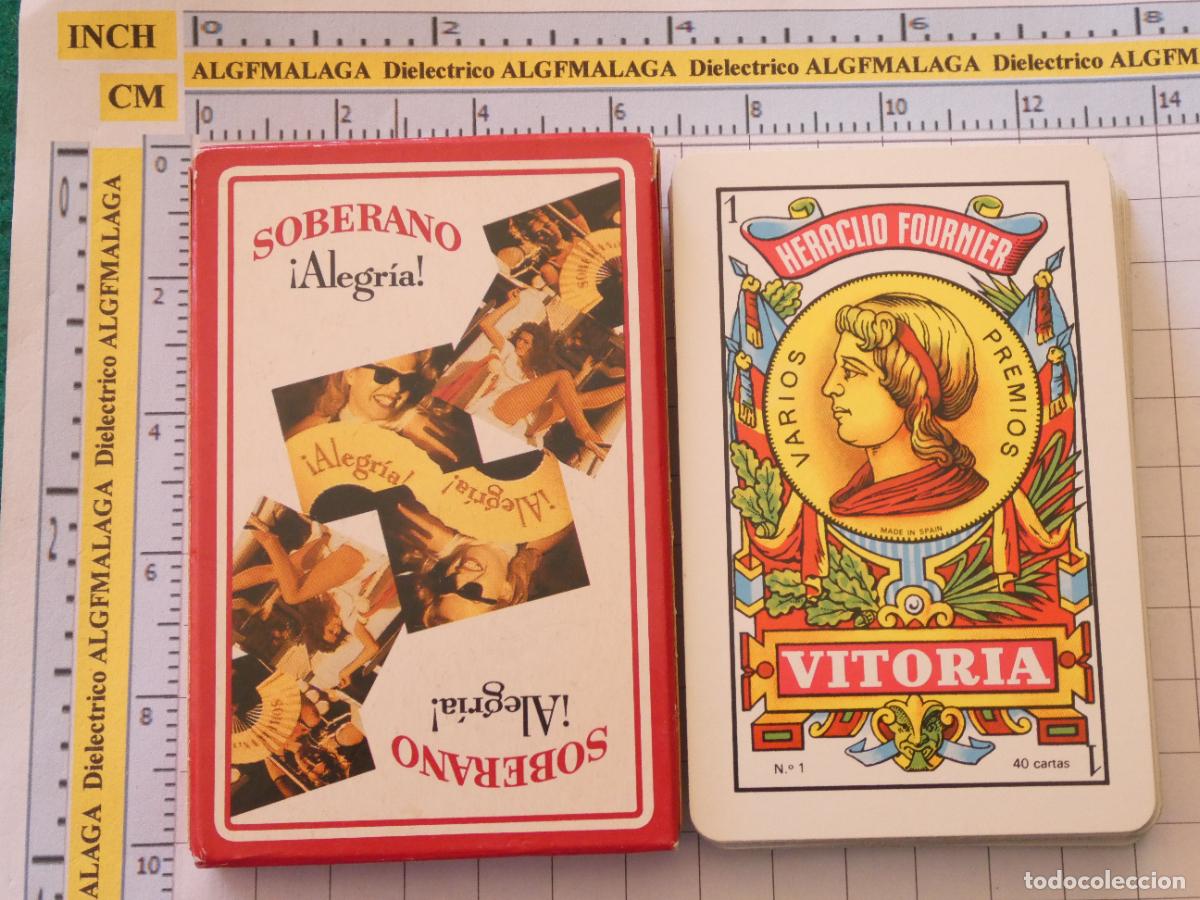 Playing Cards: BARAJA DE CARTAS ESPA&Ntilde;OLA. FOURNIER. BEBIDAS. BRANDY SOBERANO ALEGRIA. 80GR