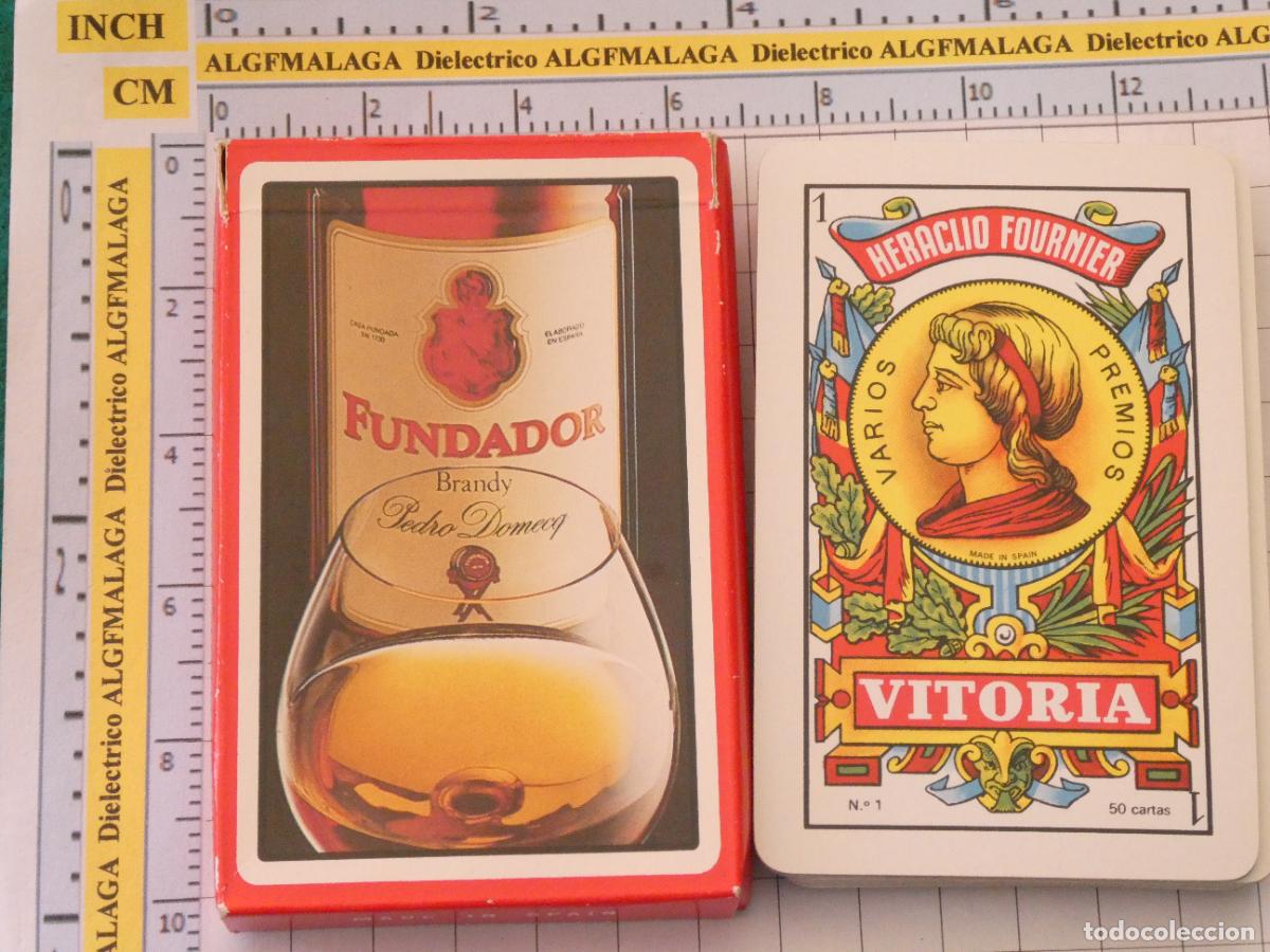 Barajas de cartas: BARAJA ESPA&Ntilde;OLA. FOURNIER. BEBIDAS BRANDY FUNDADOR PEDRO DOMECQ. 80GR