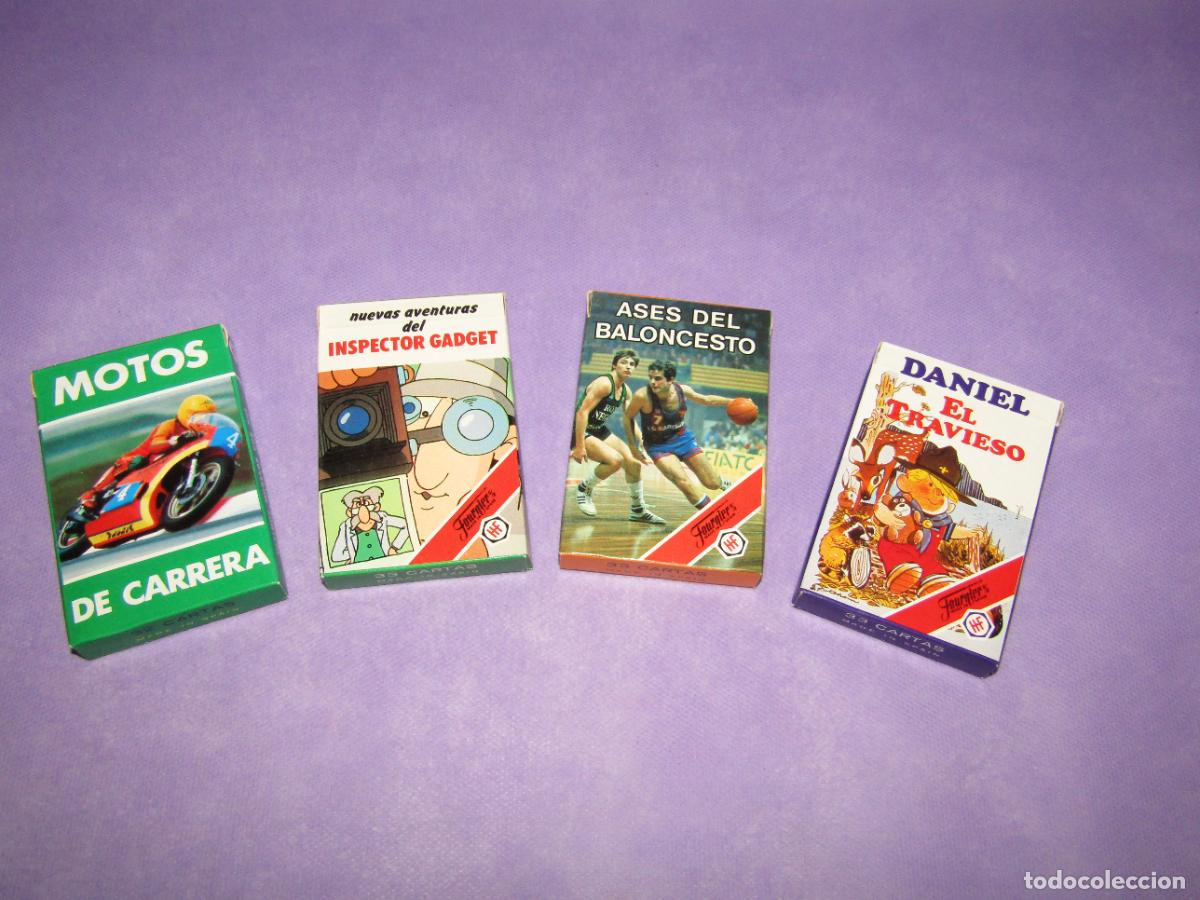 Barajas de cartas: Barajas a Estrenar de H. FOURNIER - MOTOS, DANIEL TRAVIESO, ASES BALONCESTO, INSPECTOR GADGET