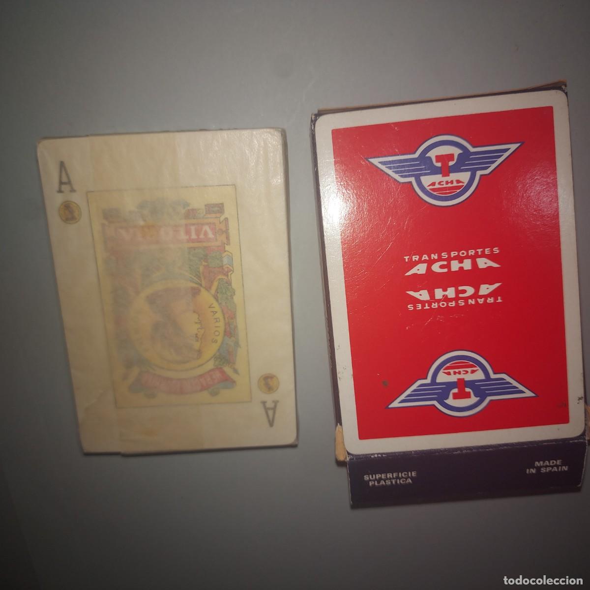 Barajas de cartas: BARAJA ESPA&Ntilde;OLA, PUBLICIDAD TRASNPORTES ACHA