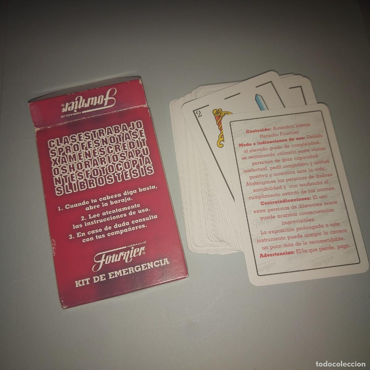Barajas de cartas: BARAJA KIT DE EMERGENCIA . REALIZADA POR FOURNIER . NUEVA