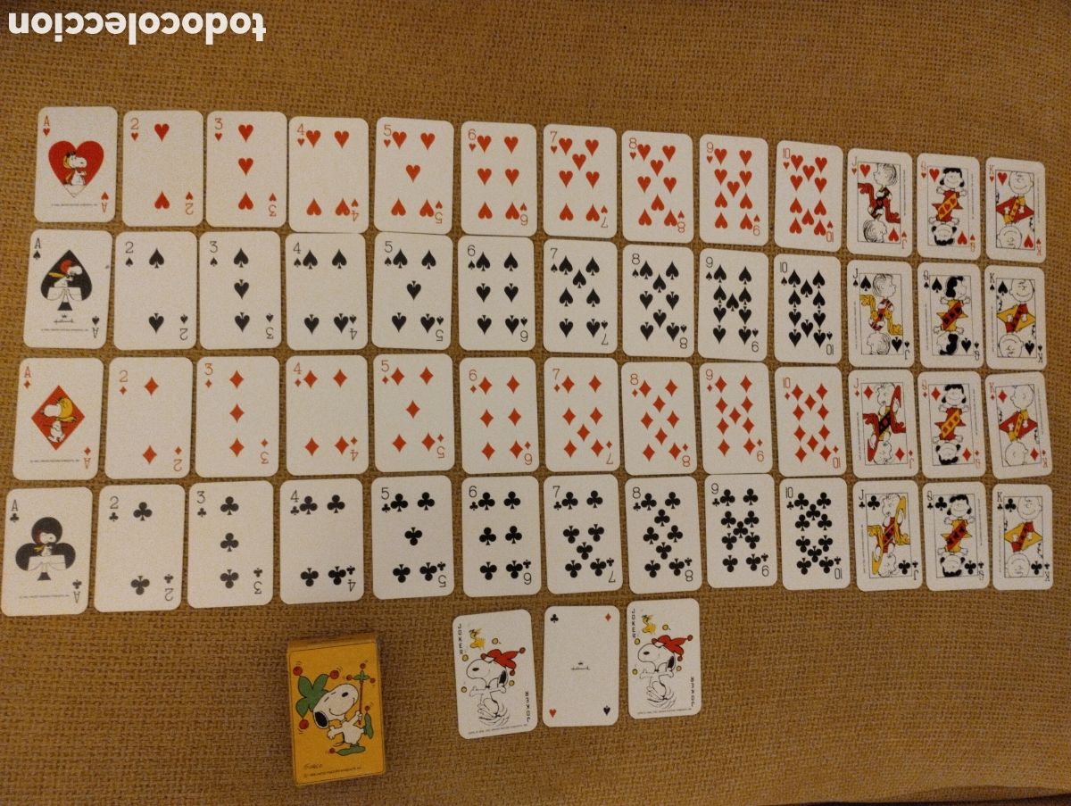 Barajas de cartas: Baraja Cartas antigua Snoopy