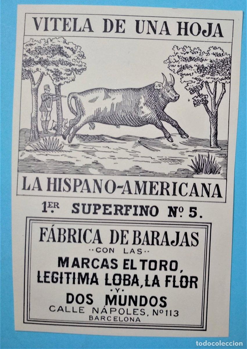 Kartenspiele: ENVOLTORIO DE BARAJA, CARTAS, NAIPES LA HISPANO AMERICANA. EL TORO, LOBA, N&ordm; 5. JUAN ROURA, BCN, S/F