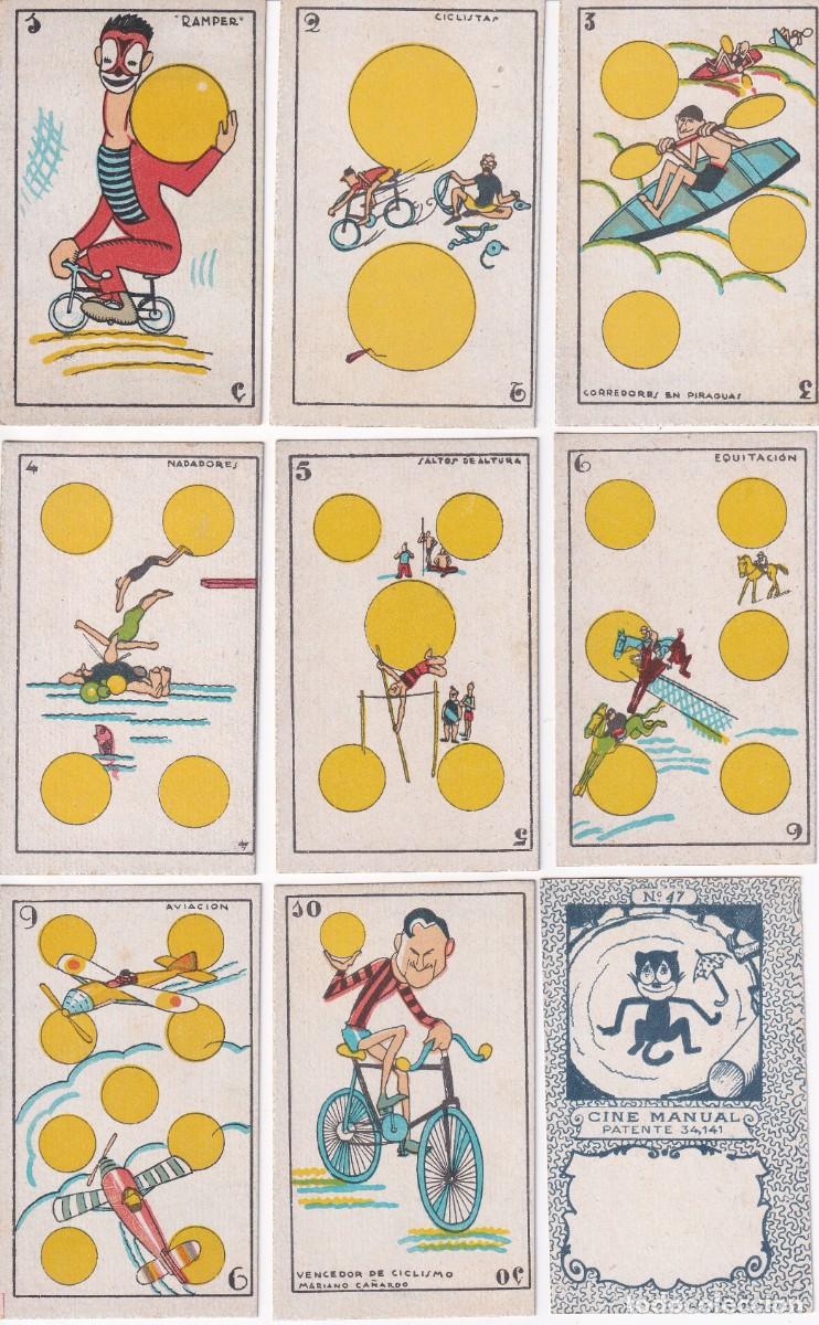 Baralhos de cartas: 1186 BARAJA ESPA&Ntilde;OLA CINE MANUAL DEL A&Ntilde;O 1927 CON 48 GATO FELIX Y ARTISTAS Y DEPORTISTAS