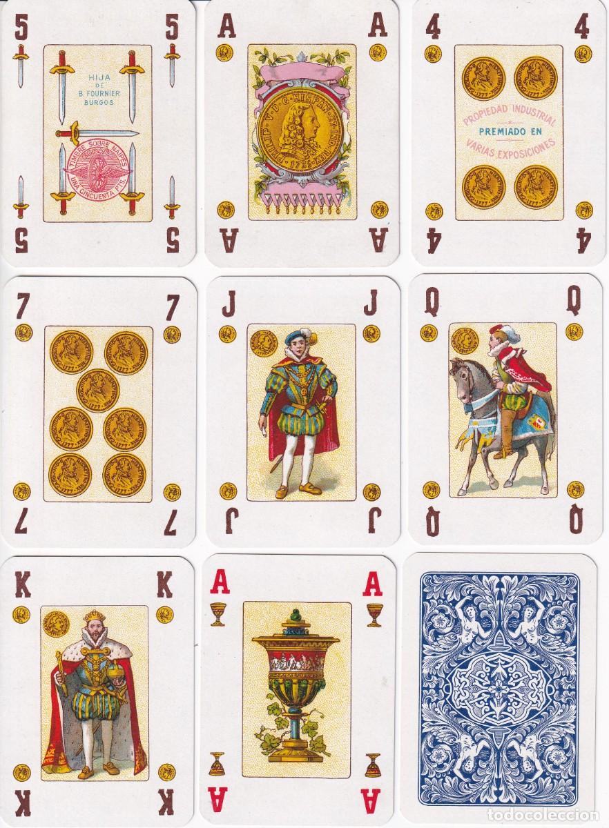 Barajas de cartas: BARAJA DE POKER DE FELIPE V Y CARLOS III DEL A&Ntilde;O 1955 DE HIJA DE B. FOURNIER