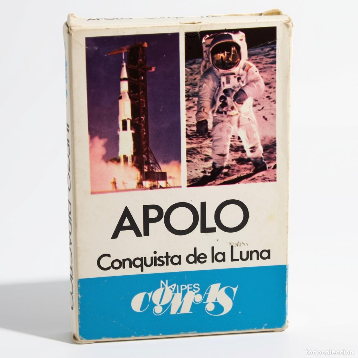 Barajas de cartas: Baraja Apolo Conquista de la Luna Naipes Comas Juego A&ntilde;os 70 Espa&ntilde;a, Completo.