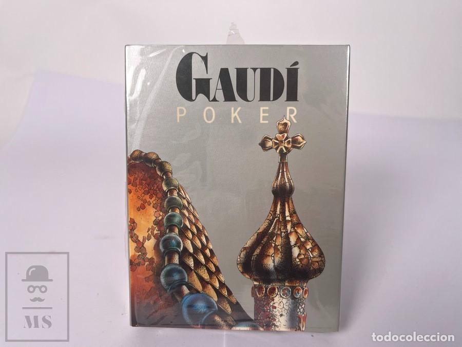 Baralhos de cartas: Baraja de P&oacute;ker - Gaud&iacute; Poker - Naipes Comas - 54 Cartas - Precintada