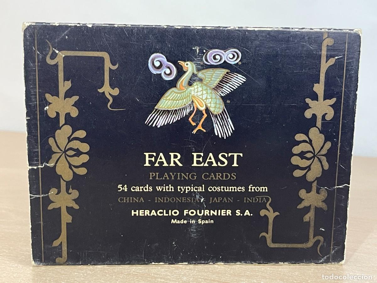 Barajas de cartas: 2- Estuche con 2 Barajas P&oacute;ker Lejano Oriente FAR EAST China Jap&oacute;n Indonesia India Heraclio Fournier