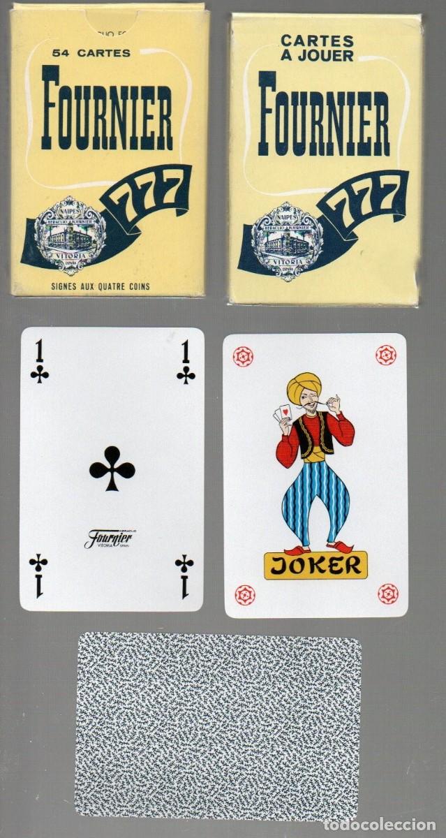 Barajas de cartas: BARAJA DE POKER FOURNIER 777. NUEVA. SIGNES AUX QUATRE COINS. SIN TIMBRE.