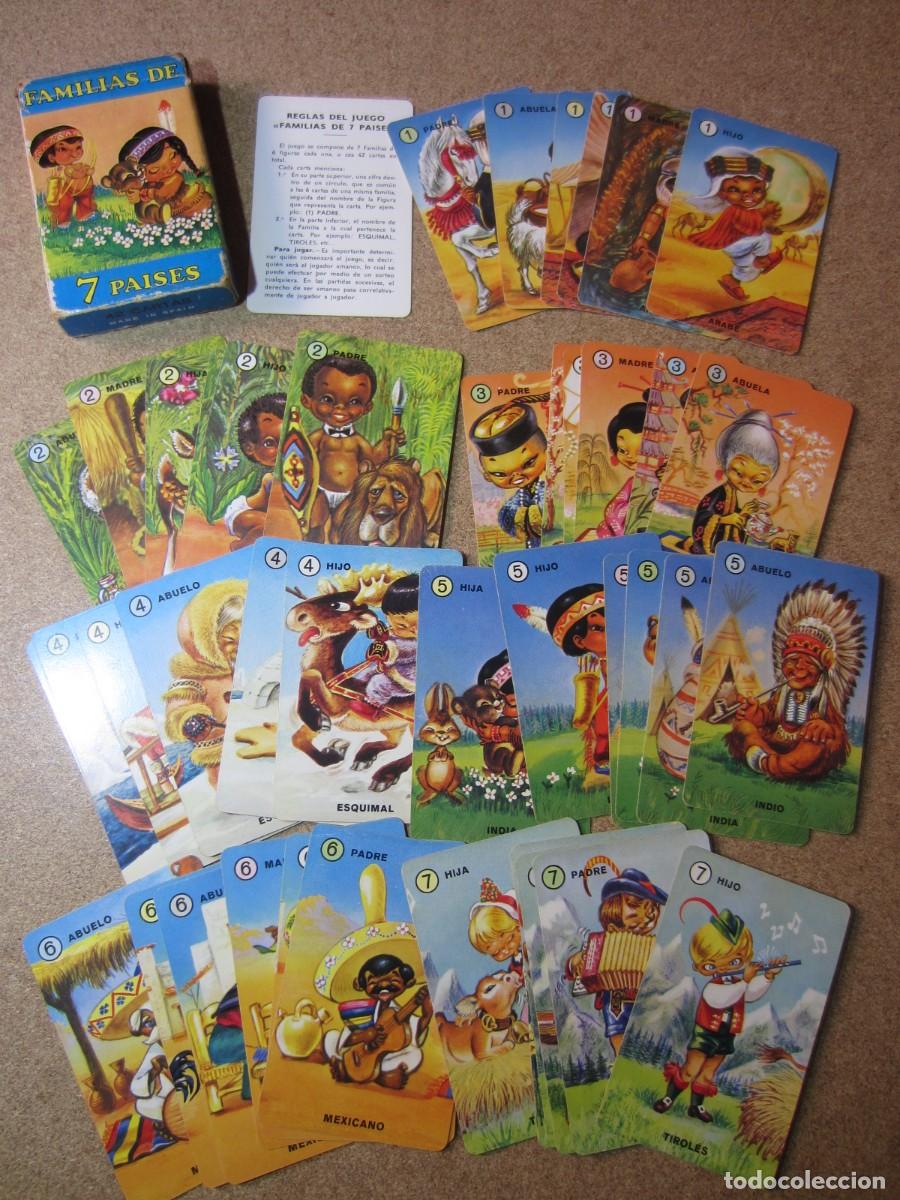 Barajas de cartas: Baraja de Cartas Familia de 7 Paises (Heraclio Fournier 1970)