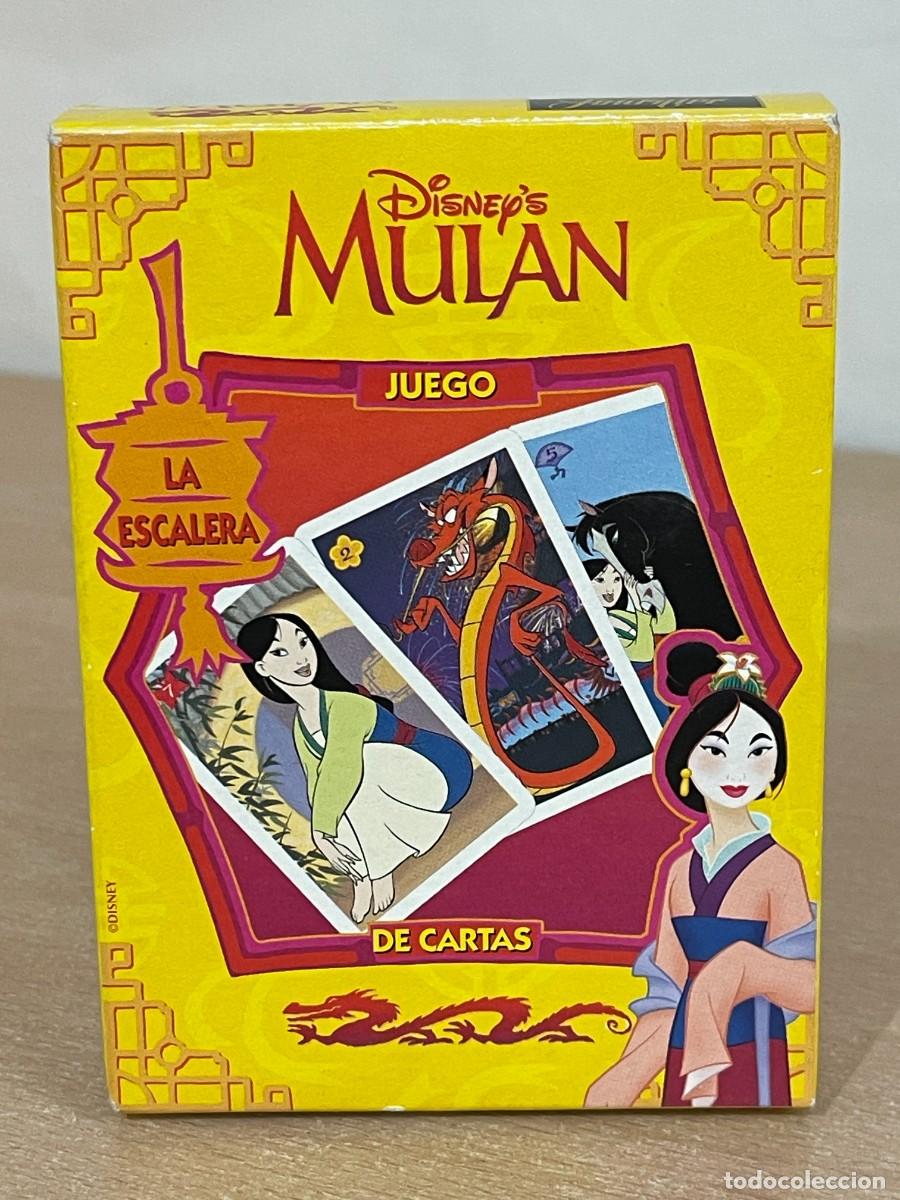 Barajas de cartas: Baraja de Cartas infantil Disney's MULAN Juego La Escalera a&ntilde;o 1998 Made in Spain H. Fournier naipes