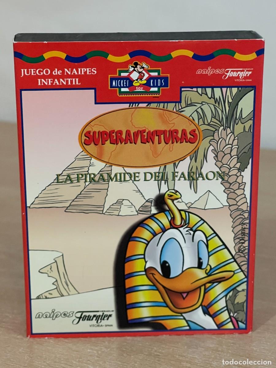 Barajas de cartas: Baraja Naipes infantil Superaventuras LA PIRAMIDE DEL FARAON Donald 1997 Spain Fournier cartas RARA!