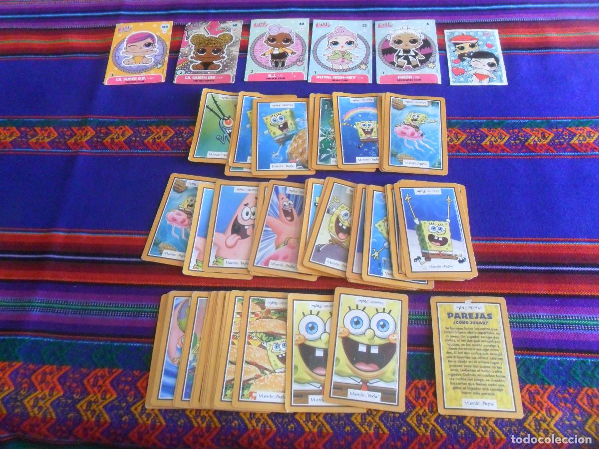 Barajas de cartas: BARAJA RESTAURANTE MUERDE LA PASTA BOB ESPONJA PAREJAS 2019. REGALO 6 CROMO LOL SURPRISE!