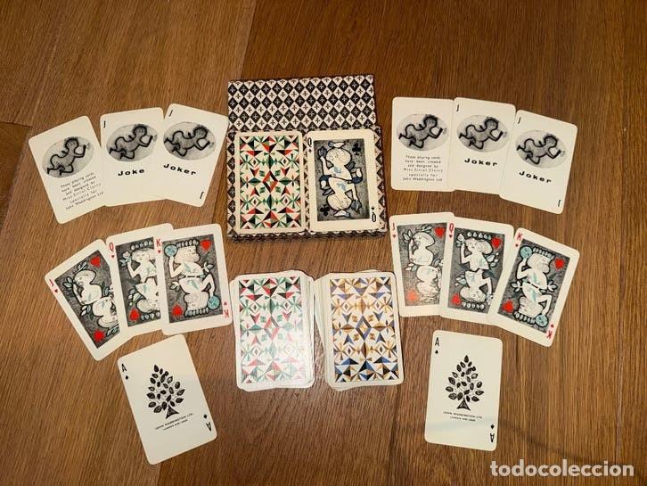 Barajas de cartas: Estuche 2 barajas Siriol Clarry John Waddington a&ntilde;os 60 Four Elements completas