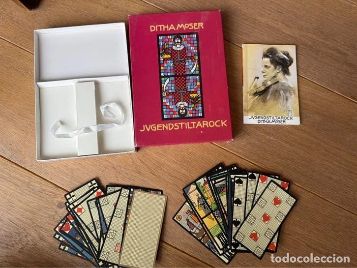 Barajas de cartas: Tarot Jugendstiltarock Ditha Moser Piatnik 1989 completo con librito y caja