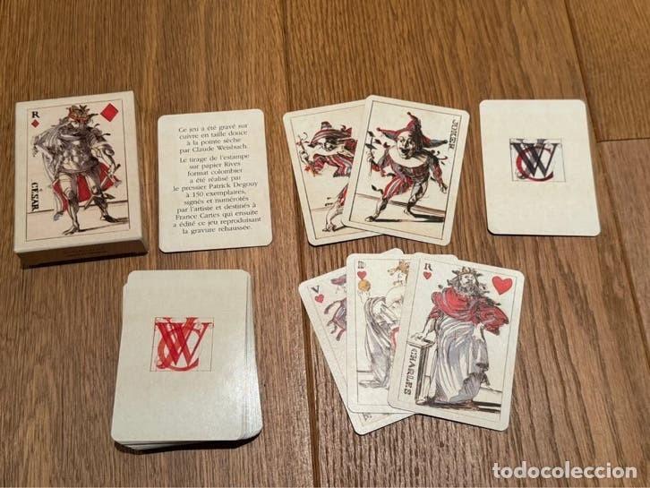 Barajas de cartas: Baraja de arte Claude Weisbuch grabados punta seca France Cartes Grimaud completa