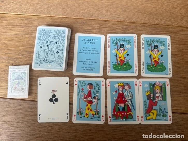 Barajas de cartas: Baraja Les Amoureux de Peynet Grimaud nueva 54 cartas + sello de colecci&oacute;n