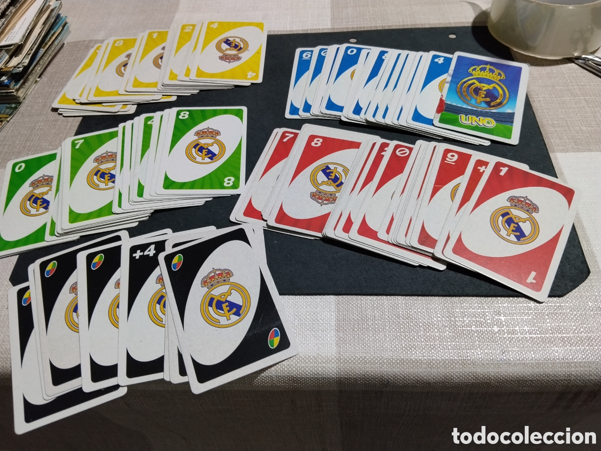 Barajas de cartas: Cartas juego UNO escudo Real Madrid