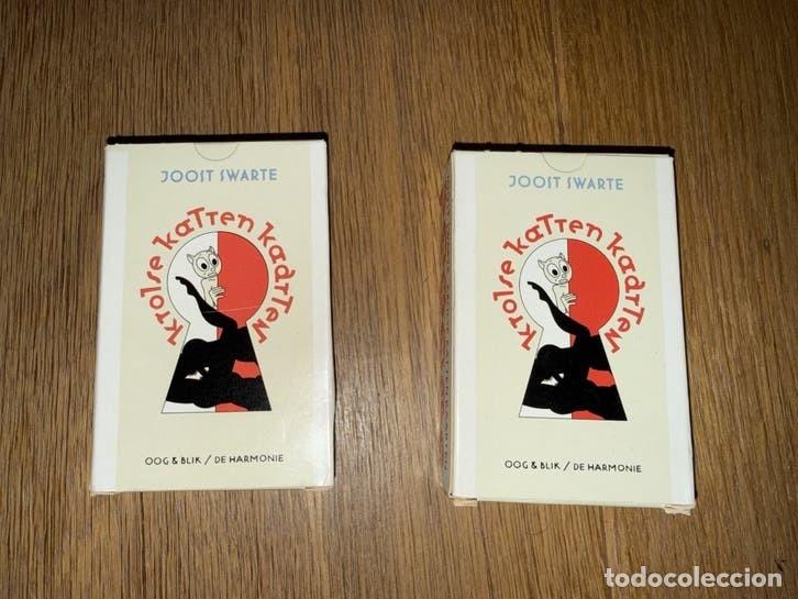Barajas de cartas: Joost Swarte Krolse Katten Kaarten 1995 doble baraja 2 juegos con estuches