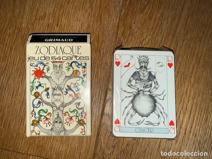 Barajas de cartas: Baraja Zodiaque Grimaud 1980 Youdi des Aubrys 54 cartas signos del zod&iacute;aco + estuche